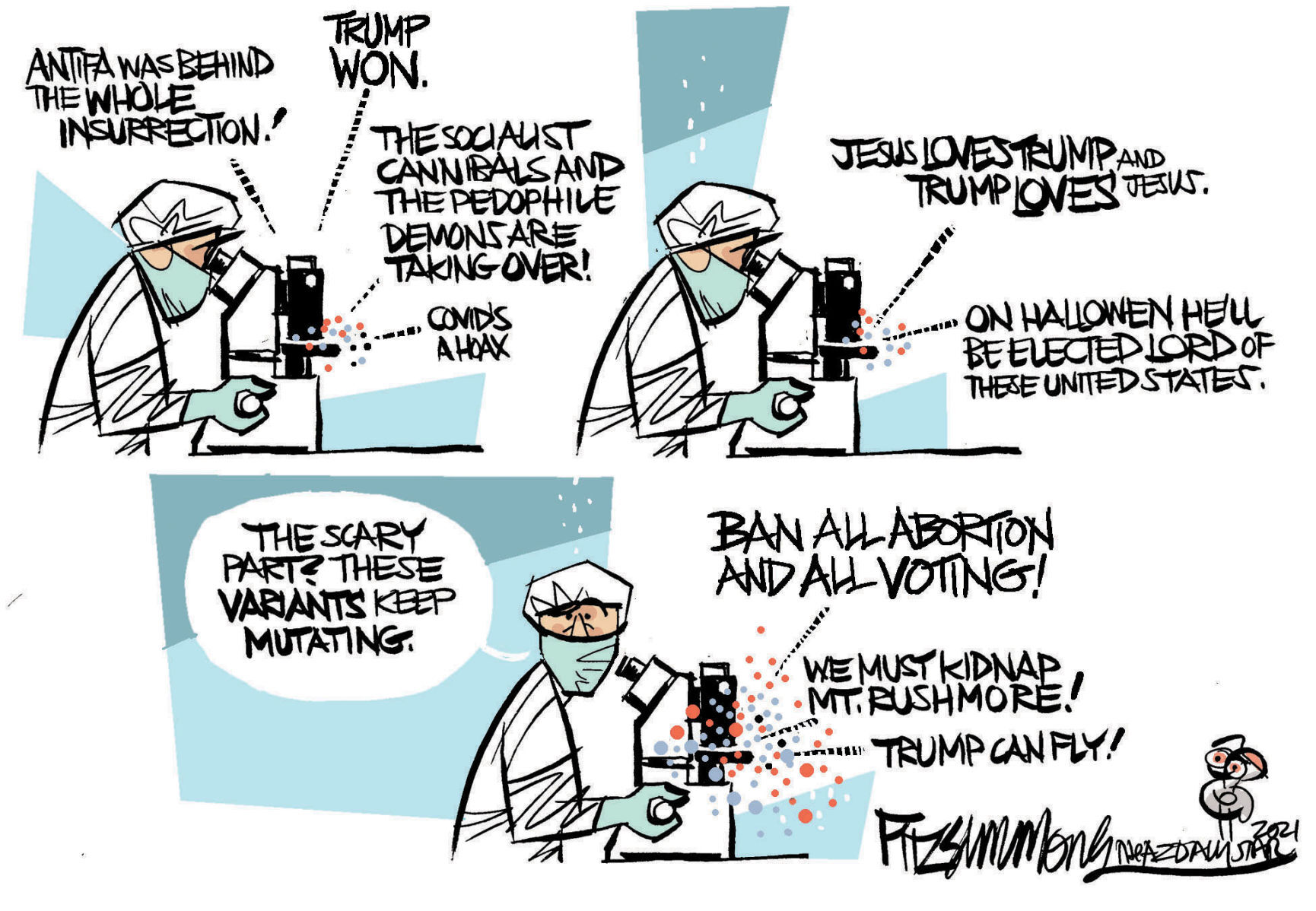 Daily Fitz Cartoon: Under the Microscope
